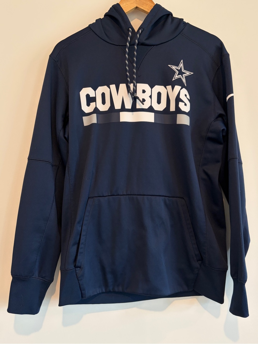 Nike NFL On Field Dallas Cowboys Dri-FIT Pullover Hoodie Navy Blue Men's Size M